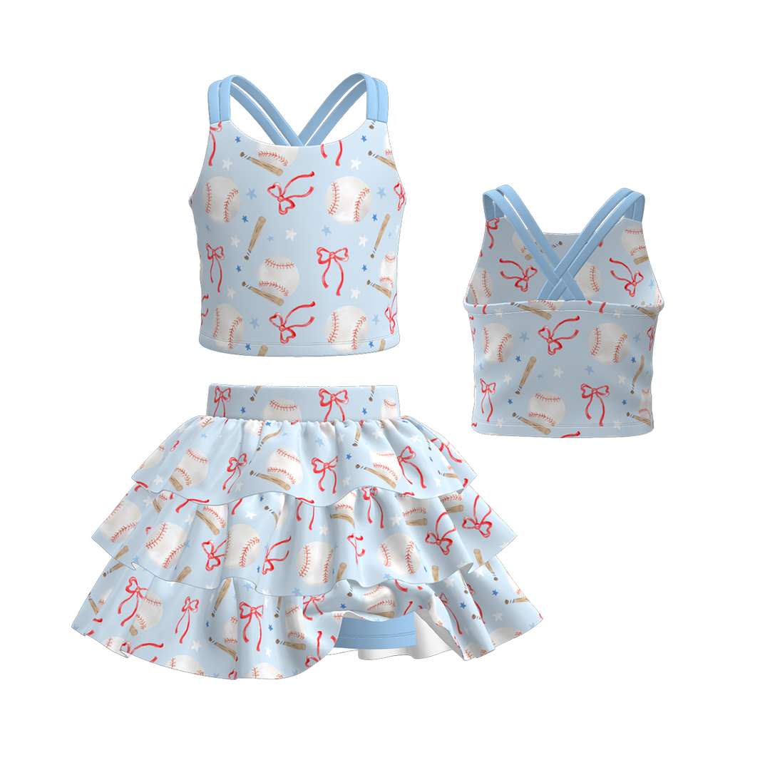 Girls School Ball Sports Theme skirt set