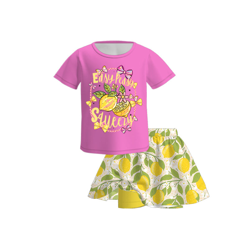 Birthday girls T-shirt&culottes skirt set for girls