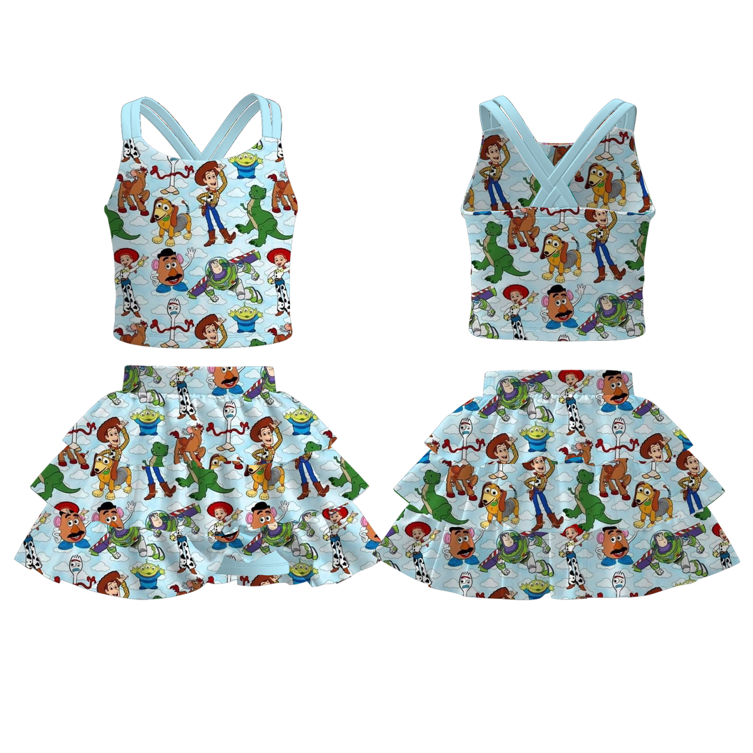 Toy Story sleeveless top&culottes set for girls