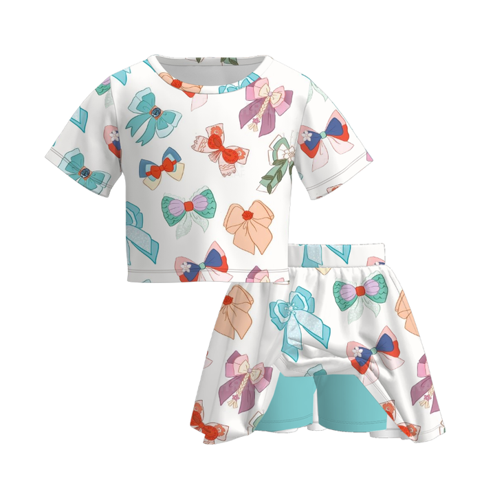 Princess Peach T-shirt&culottes skirt set for girls