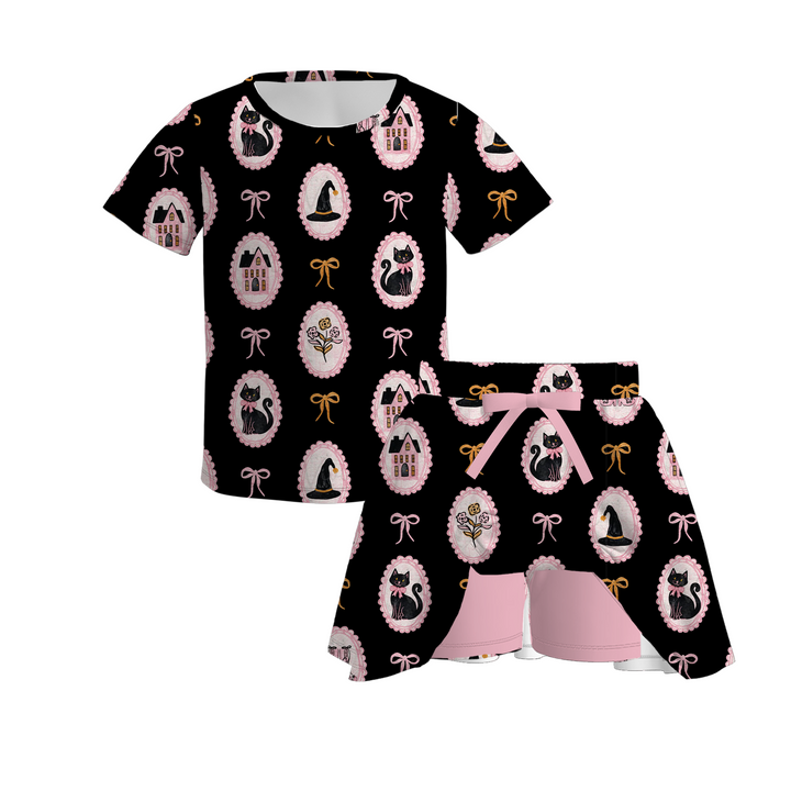 Girls Witch princess skirt set for Halloween