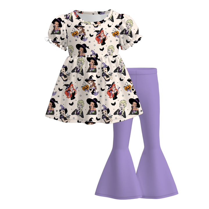Halloween Witch princess dress top&pant set