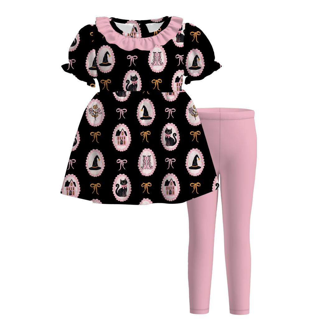 Halloween Witch princess dress top&pant set