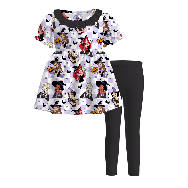 Halloween Witch princess dress top&pant set