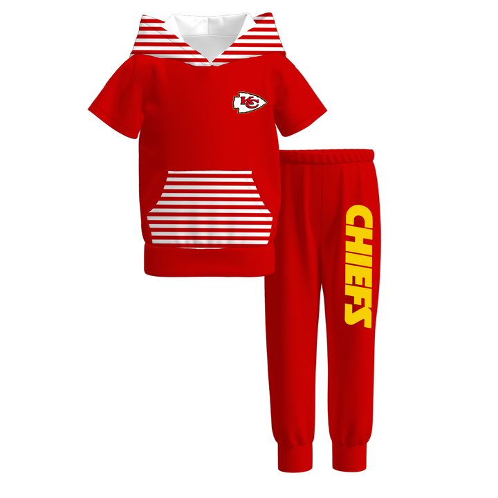 Girls Game Day Football Team Hoodie Top & Pants Outfit