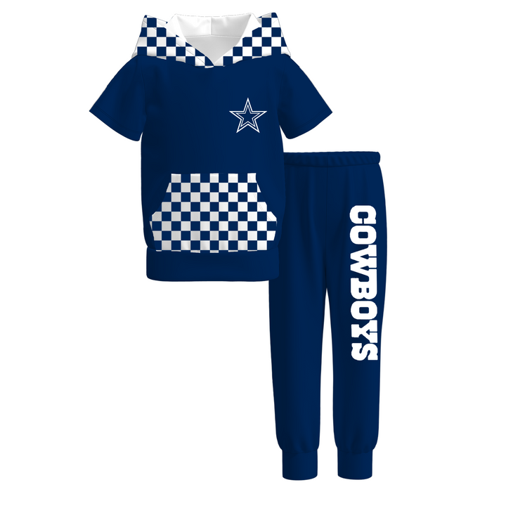 Girls Game Day Football Team Hoodie Top & Pants Outfit