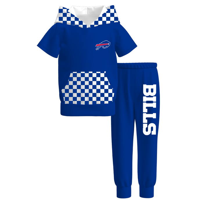 Girls Game Day Football Team Hoodie Top & Pants Outfit