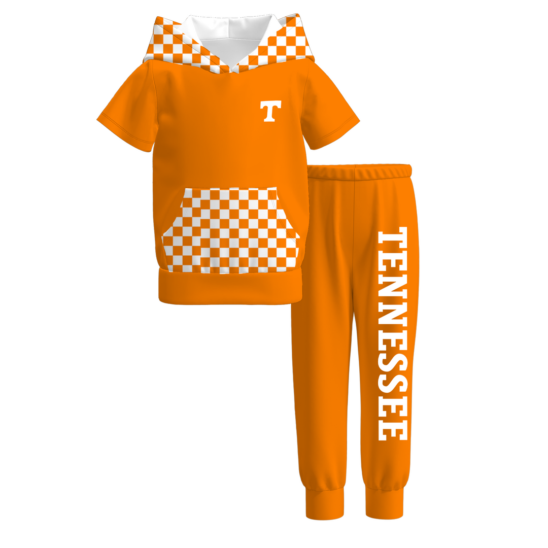 Girls Game Day Football Team Hoodie Top & Pants Outfit