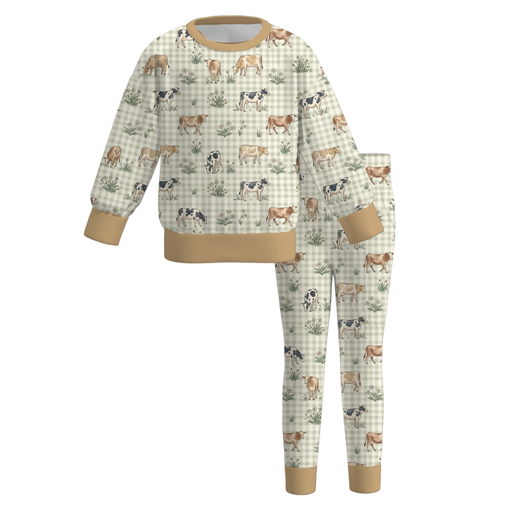 Girls Floral Sweatshirt & Leggings Set Loungewear Set