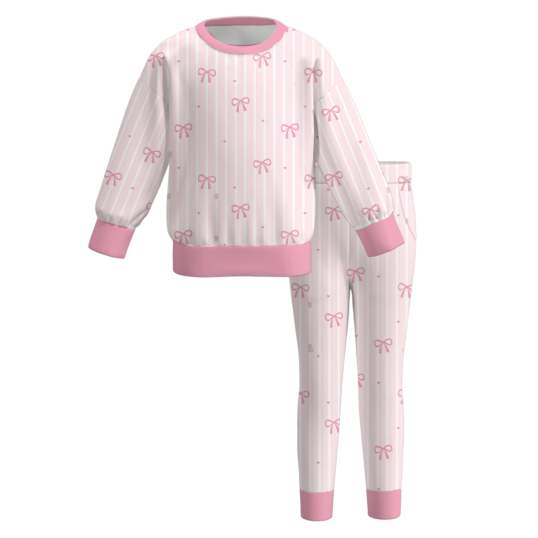 Girls Floral Sweatshirt & Leggings Set Loungewear Set