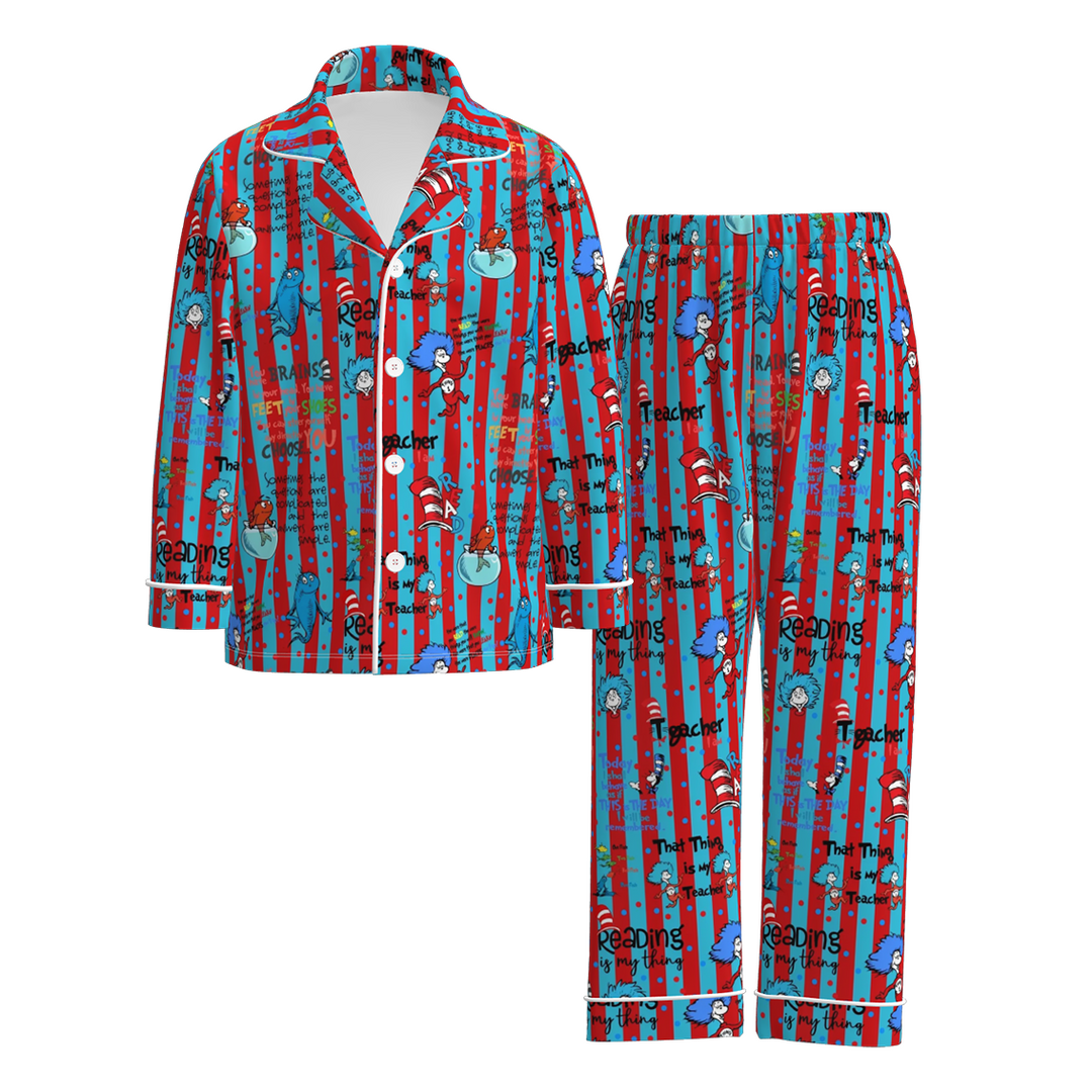 Christmas cartoon printed pajamas set for boys