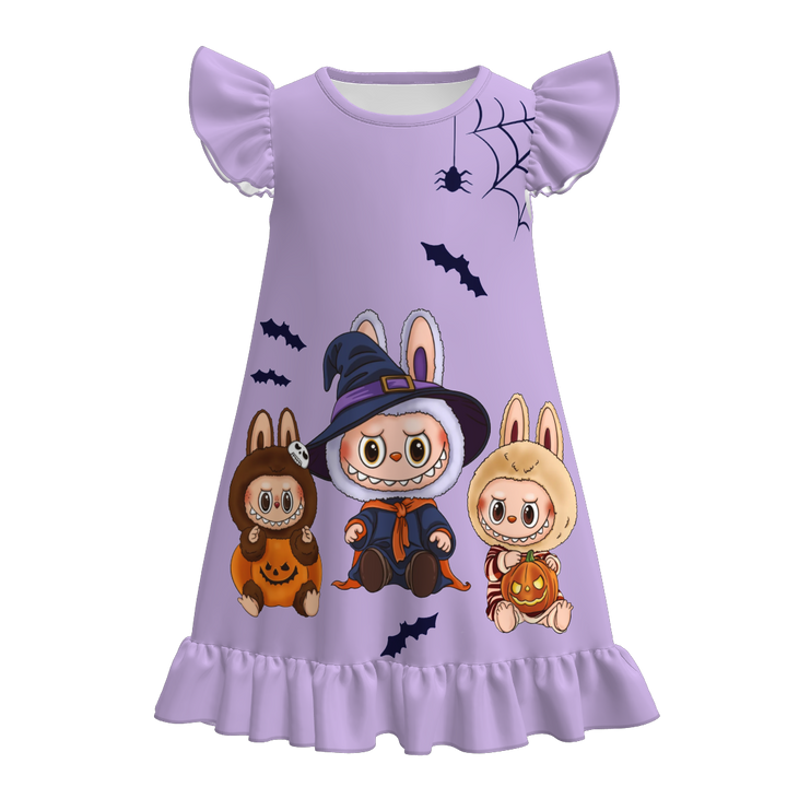 Halloween labubu nightgowns for girls