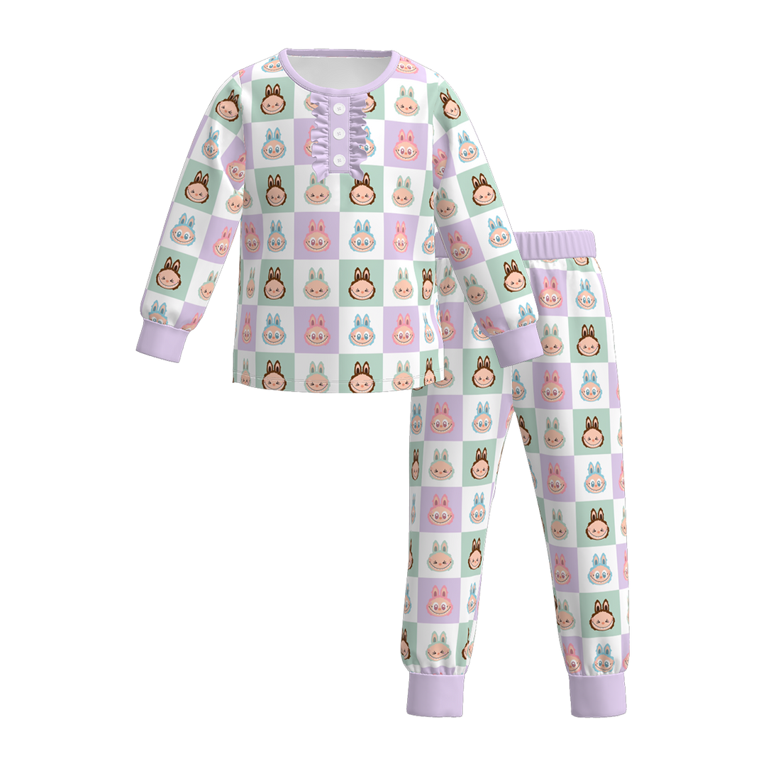 Labubu cute printed pajamas sleepwear for kids