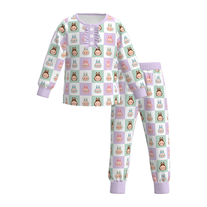 Labubu cute printed pajamas sleepwear for kids