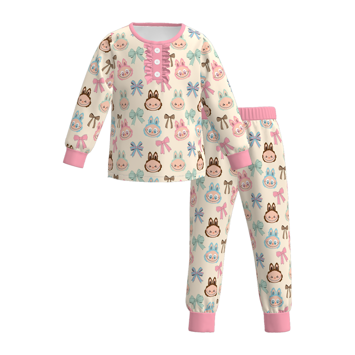 Labubu cute printed pajamas sleepwear for kids