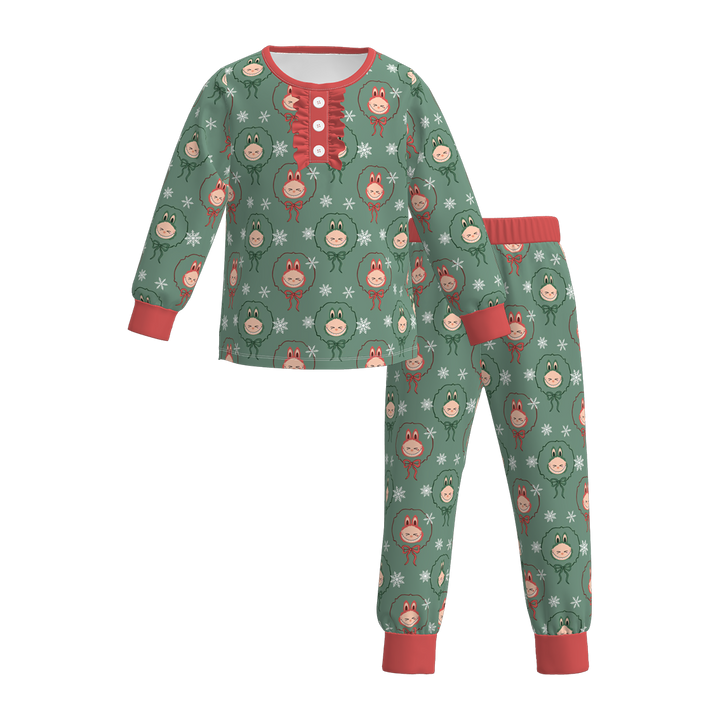 Labubu cute printed pajamas sleepwear for kids