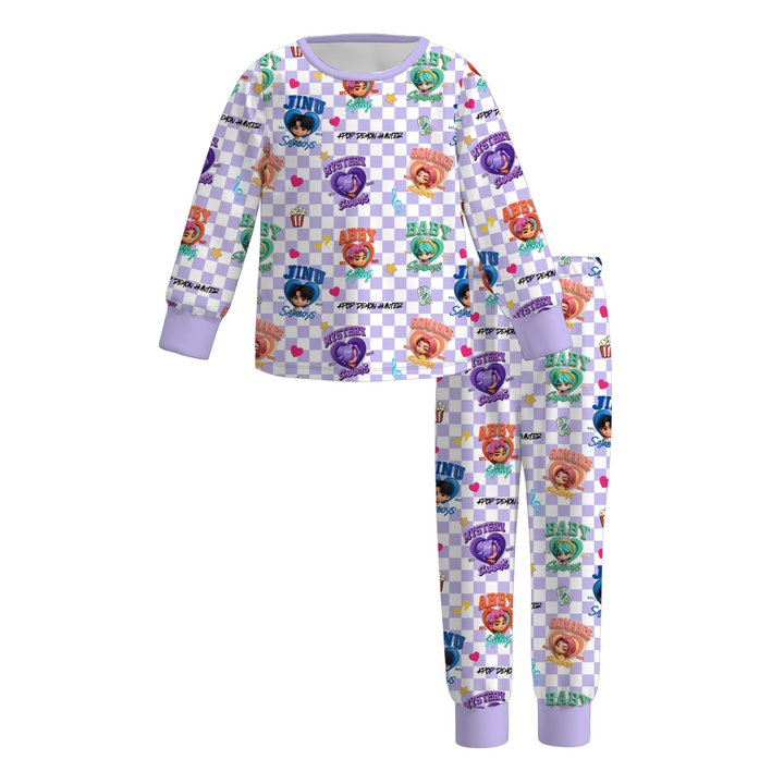 KPOP DEMON HUNTERS inspired printed pajamas set for girls