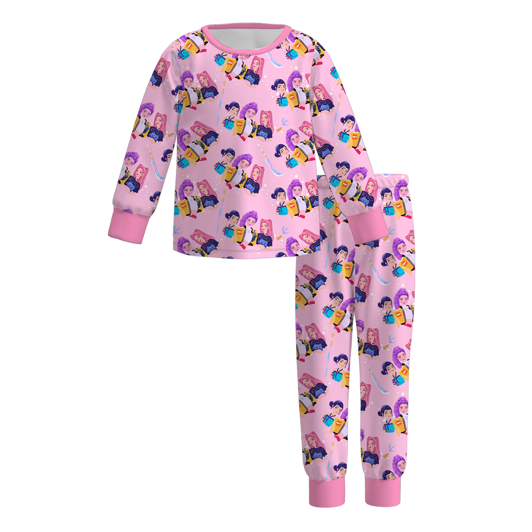 KPOP DEMON HUNTERS inspired printed pajamas set for girls