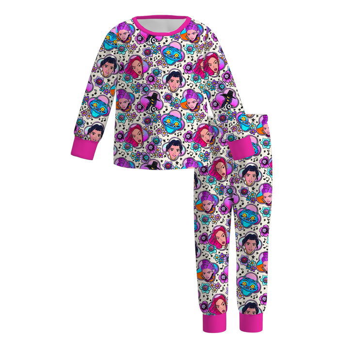 KPOP DEMON HUNTERS inspired printed pajamas set for girls