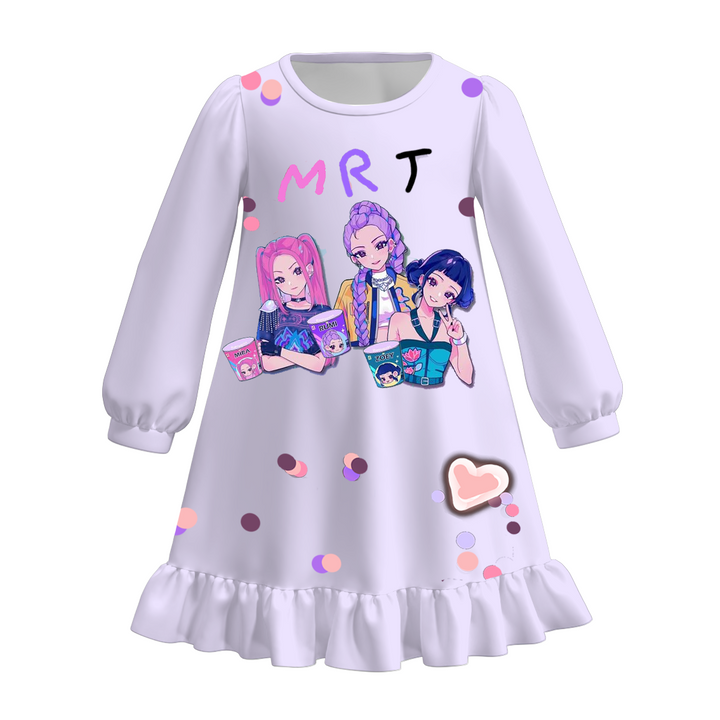 KDH printed ruffle nightgown for girls