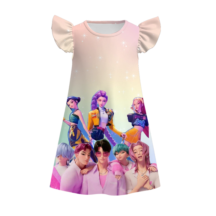 KPop Demon Hunters themed nightgown dress for girls