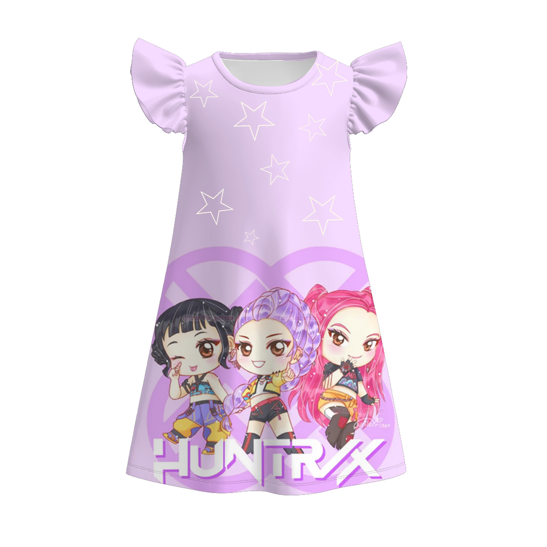 KPop Demon Hunters themed nightgown dress for girls