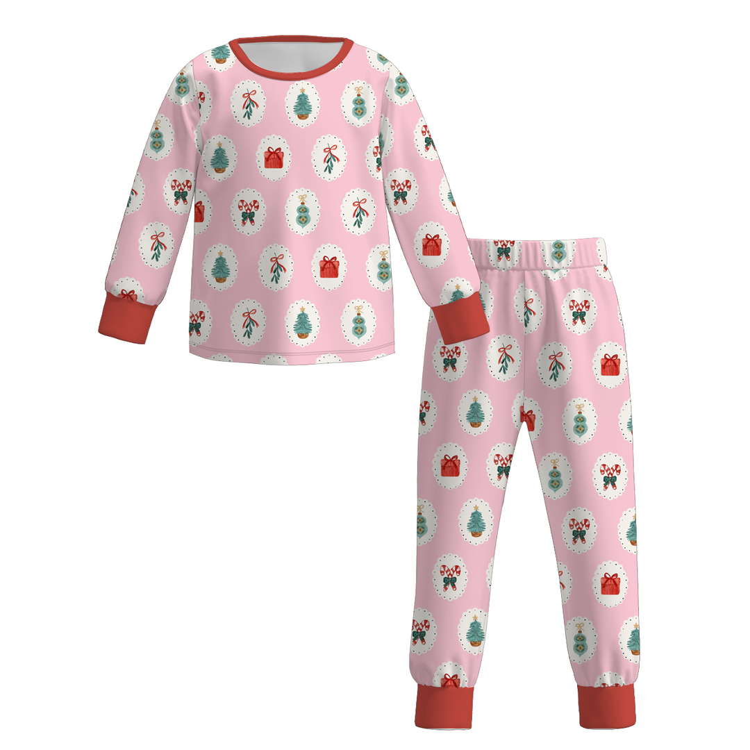 All-over printed Christmas sleepwear set pajamas