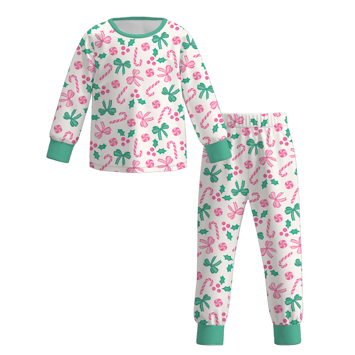 All-over printed Christmas sleepwear set pajamas