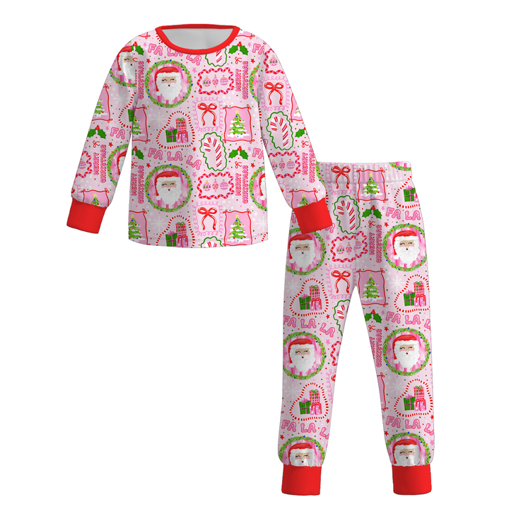 All-over printed Christmas sleepwear set pajamas
