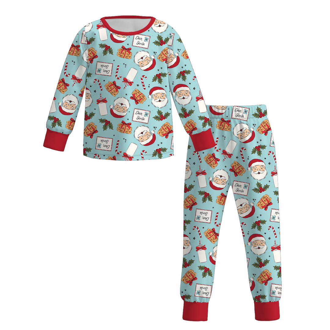 All-over printed Christmas sleepwear set pajamas