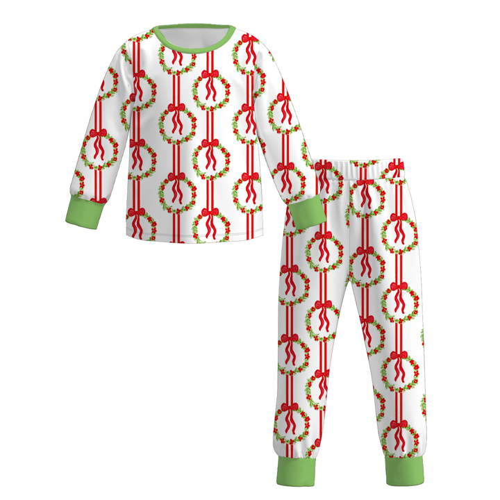 All-over printed Christmas sleepwear set pajamas