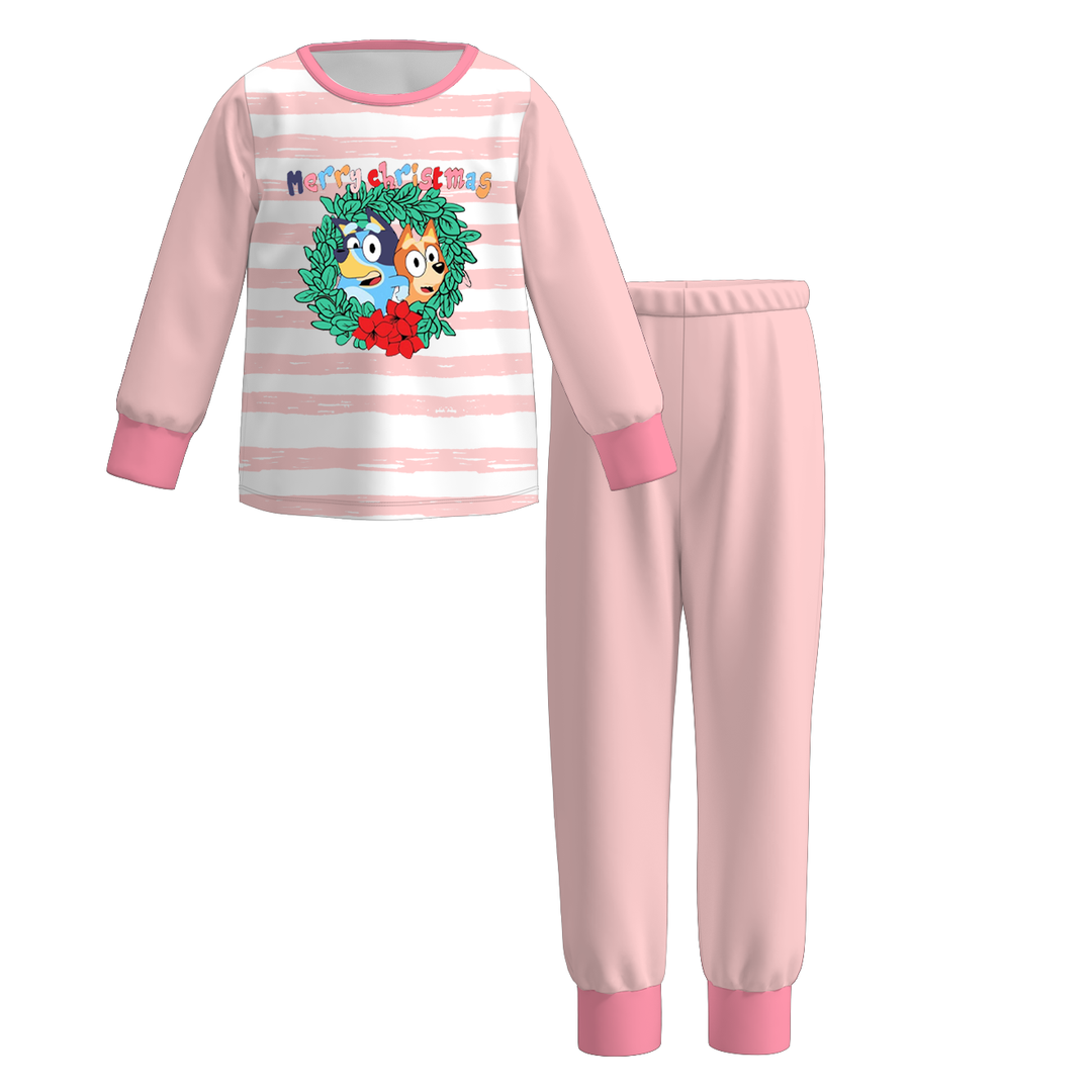Christmas themed sibling pajamas sleepwear set for boys girls