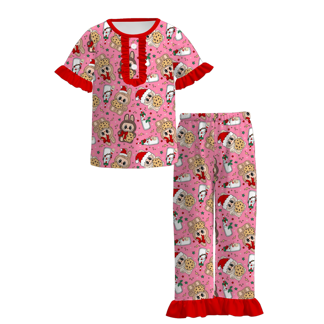All-over bluey printed Christmas pajamas sleepwear set