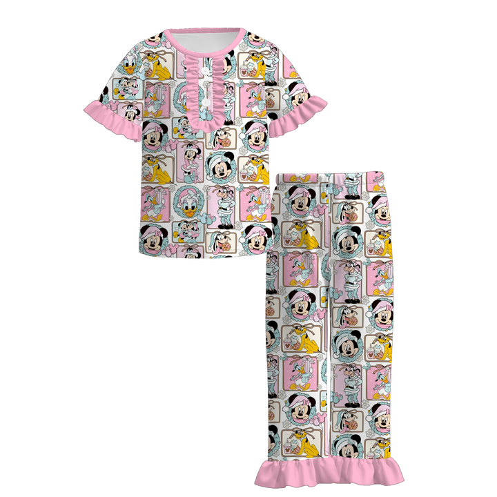 All-over bluey printed Christmas pajamas sleepwear set