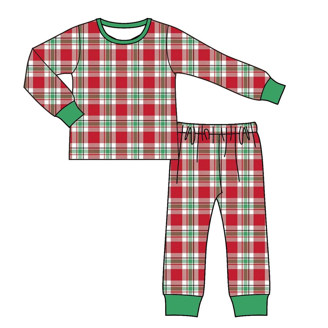 All-over printed Christmas sleepwear set pajamas for girls