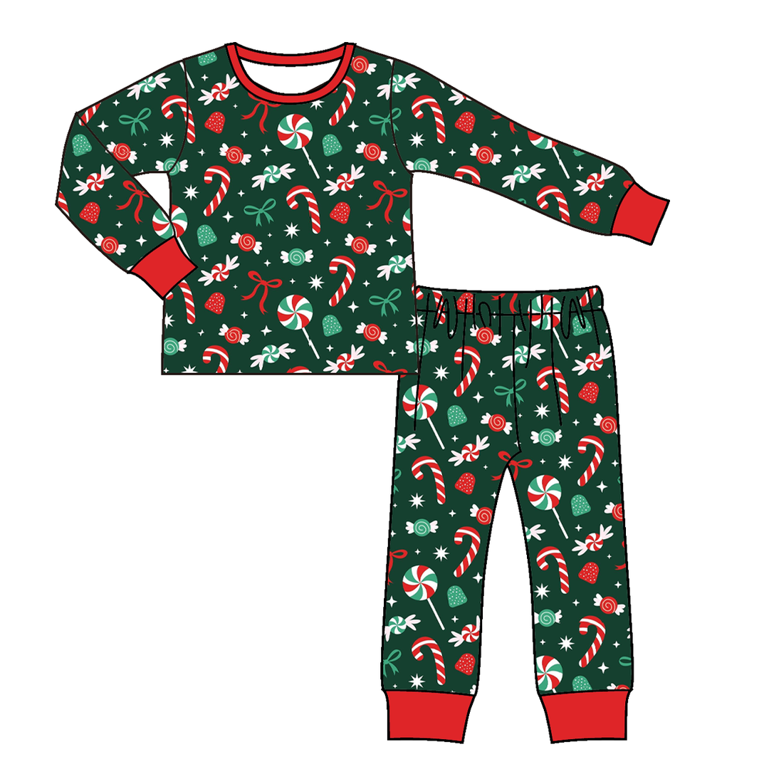 All-over printed Christmas sleepwear set pajamas for girls