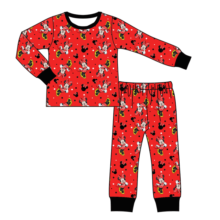 All-over printed Christmas sleepwear set pajamas for girls
