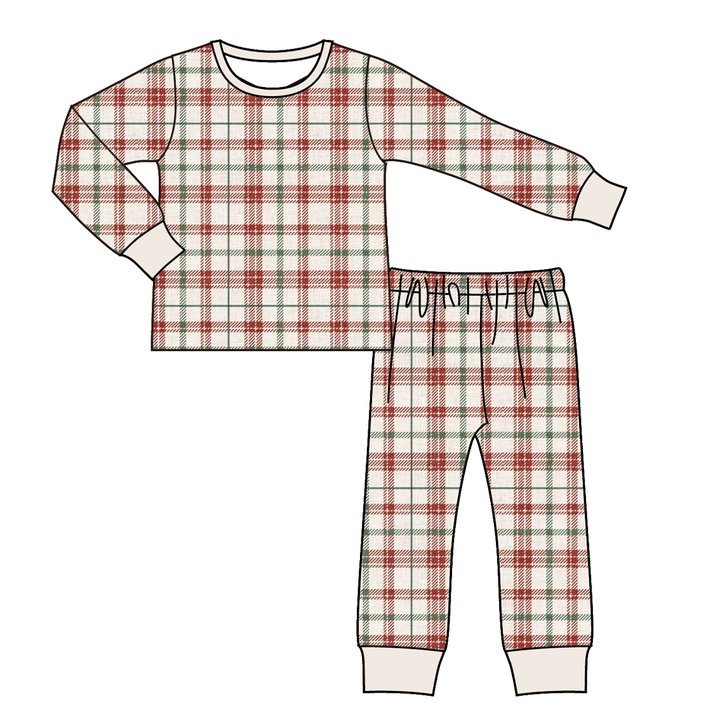 All-over printed Christmas sleepwear set pajamas for girls