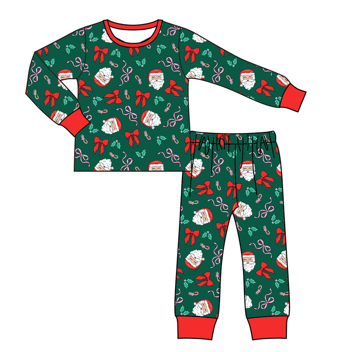 All-over printed Christmas sleepwear set pajamas for girls