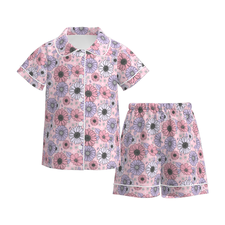 Valentine’s floral all-over printed short sleeve Pajamas set