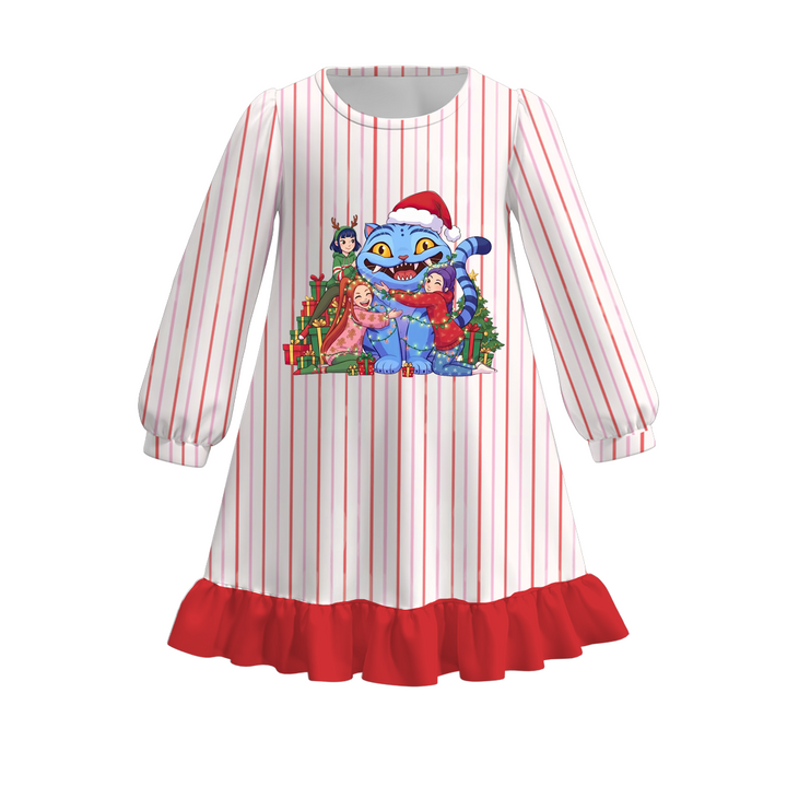 Christmas KPop Demon Hunters printed nightgown for girls