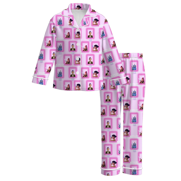 KPOP DEMON HUNTERS inspired printed pajamas set for girls