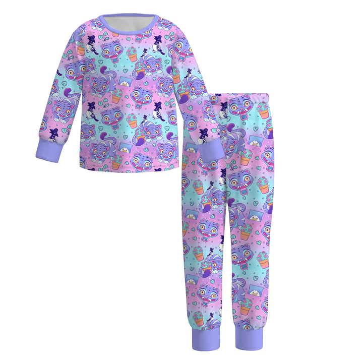 KDH K-pop inspired printed pajamas set for girls