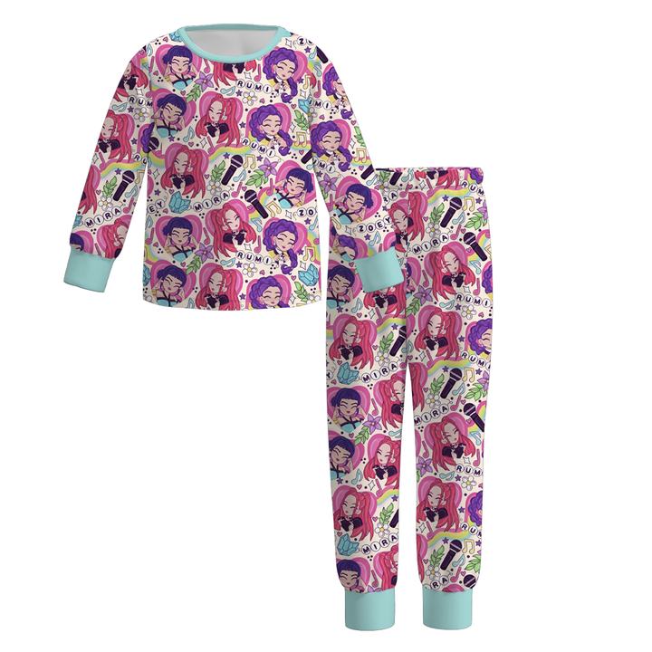 KDH K-pop inspired  printed pajamas set for girls