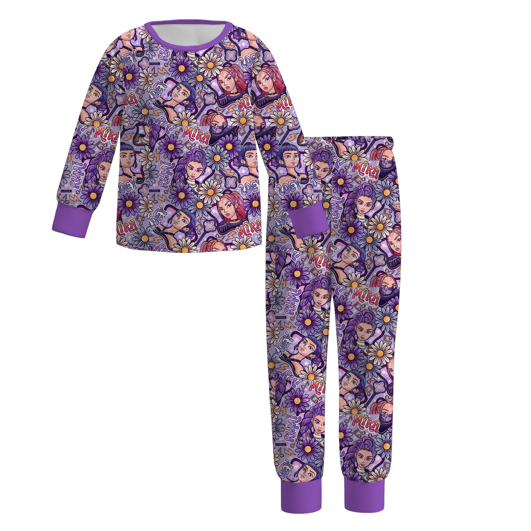KDH K-pop inspired  printed pajamas set for girls