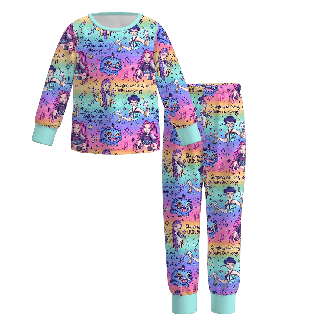 KDH K-pop inspired  printed pajamas set for girls