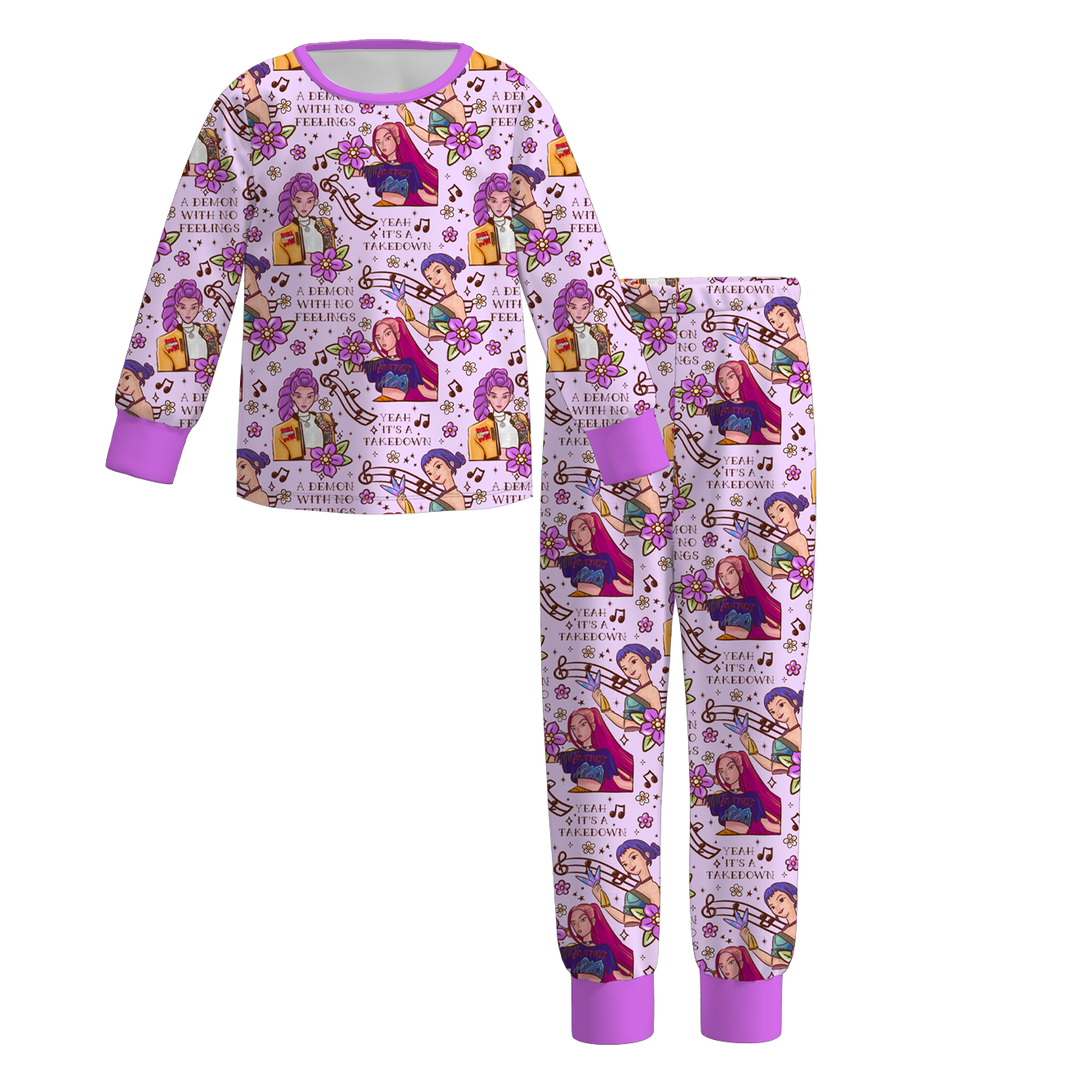KDH K-pop inspired printed pajamas set for girls