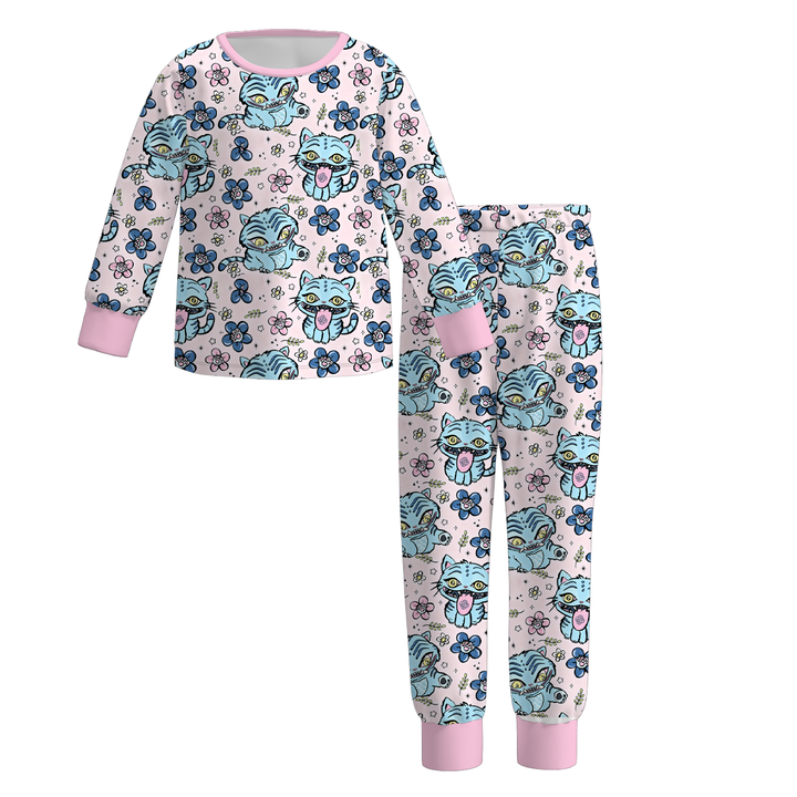 KDH K-pop inspired printed pajamas set for girls