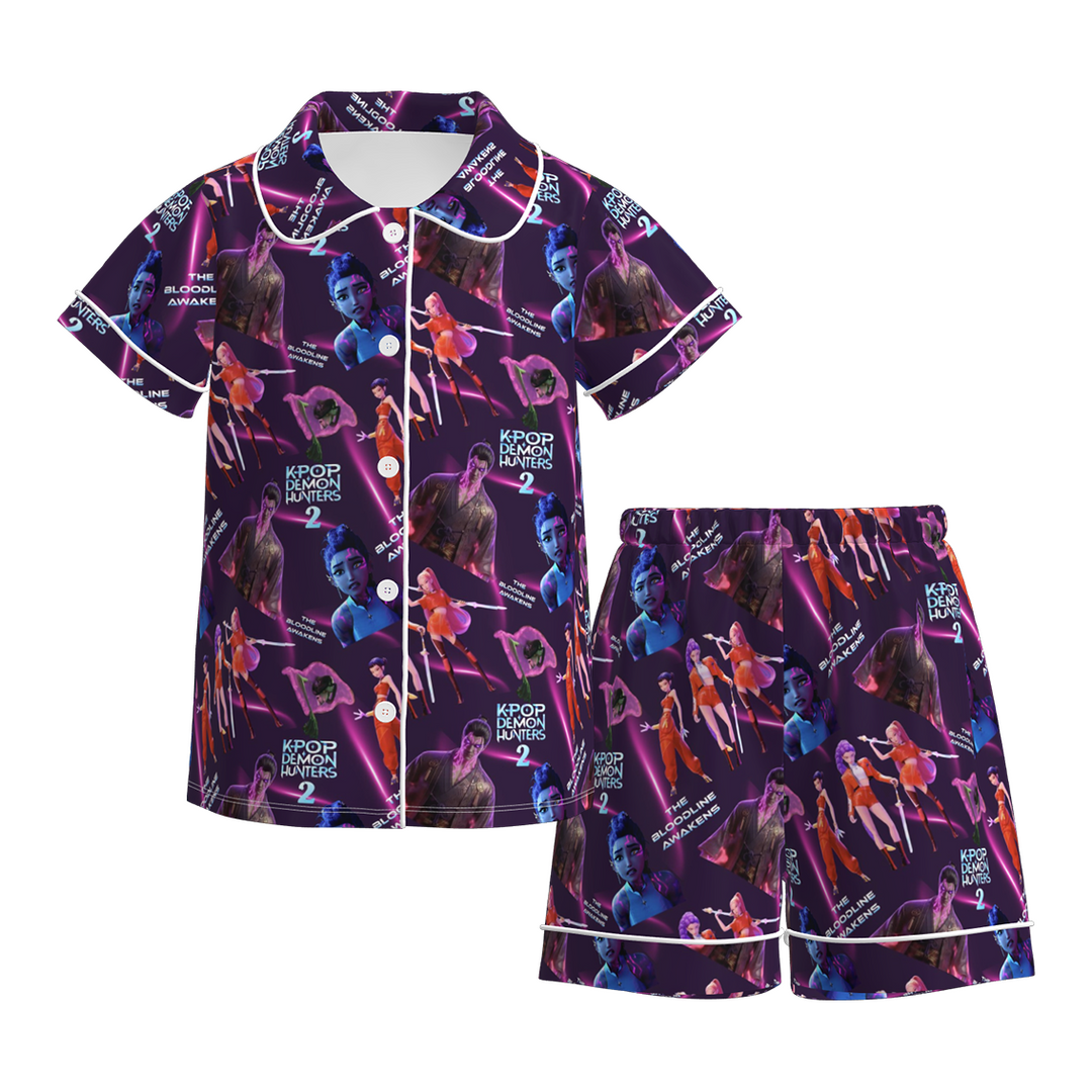 KDH K-pop inspired printed pajamas set for girls