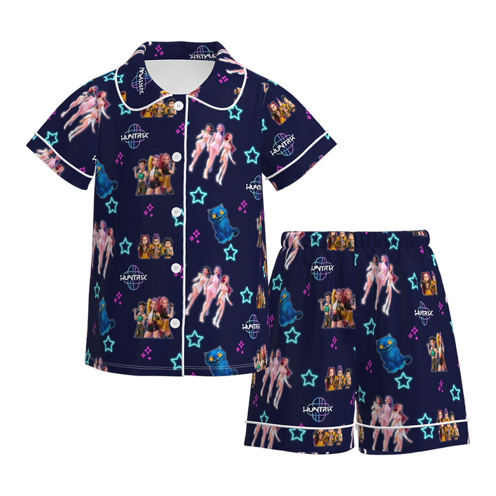 KDH K-pop inspired printed pajamas set for girls